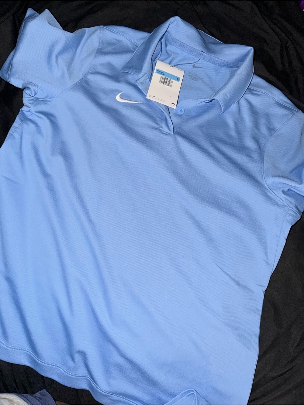 Nike Women's Light Blue Polo Shirt